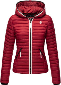 Dames Gewatteerde Jas Kimuk Princess – Licht, Modern & Met Capuchon Rood - S