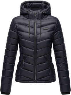 dames gewatteerde jas Kuala met capuchon & lichte voering Blauw