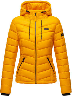 dames gewatteerde jas Kuala met capuchon & lichte voering Geel