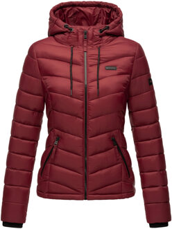 dames gewatteerde jas Kuala met capuchon & lichte voering - maat Rood