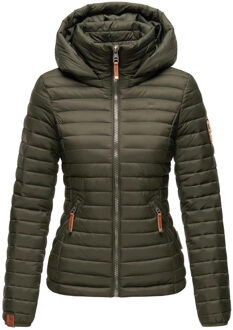 dames gewatteerde jas – Löwenbaby, licht met afneembare capuchon Groen