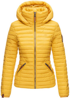 dames gewatteerde jas – Löwenbaby, licht met afneembare capuchon - maat M Geel