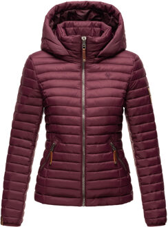 dames gewatteerde jas – Löwenbaby, licht met afneembare capuchon - maat Rood