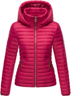 dames gewatteerde jas – Löwenbaby, licht met afneembare capuchon - maat S Rood