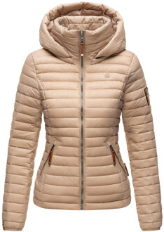 dames gewatteerde jas – Löwenbaby, licht met afneembare capuchon - maat XS Grijs