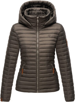 dames gewatteerde jas – Löwenbaby, licht met afneembare capuchon - maat XS Zwart