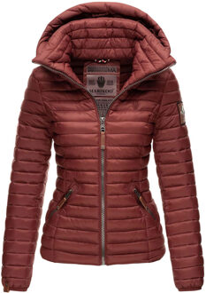 dames gewatteerde jas – Löwenbaby, licht met afneembare capuchon Rood