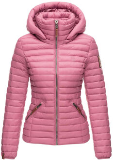 dames gewatteerde jas – Löwenbaby, licht met afneembare capuchon Roze - XL