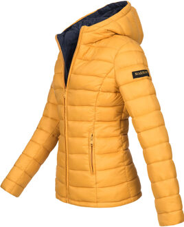 dames gewatteerde jas Lucy met capuchon & lichte voering Geel - S
