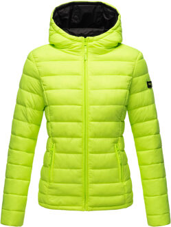 dames gewatteerde jas Lucy met capuchon & lichte voering Groen - XS