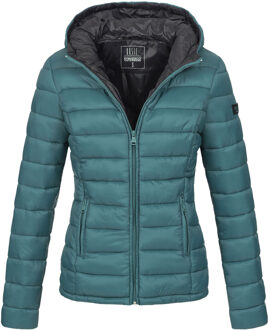 dames gewatteerde jas Lucy met capuchon & lichte voering Groen