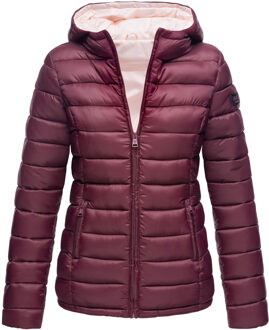 dames gewatteerde jas Lucy met capuchon & lichte voering - maat Rood
