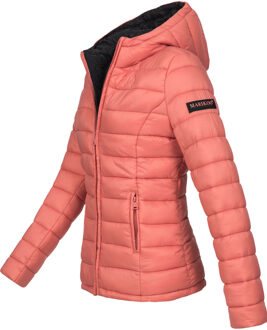 dames gewatteerde jas Lucy met capuchon & lichte voering - maat XS Rood