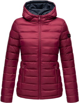 dames gewatteerde jas Lucy met capuchon & lichte voering Rood