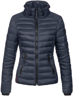 Dames Gewatteerde Jas Lulana – Licht, Trendy & Afneembare Capuchon Blauw - S