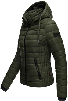 Dames Gewatteerde Jas Lulana – Licht, Trendy & Afneembare Capuchon Groen - XS