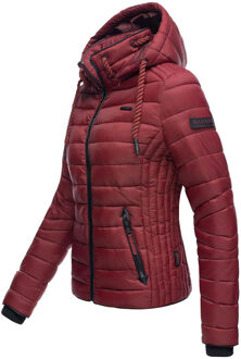 Dames Gewatteerde Jas Lulana – Licht, Trendy & Afneembare Capuchon Rood - S