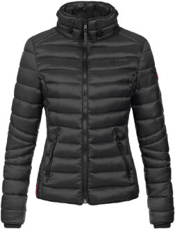Dames Gewatteerde Jas Lulana – Licht, Trendy & Afneembare Capuchon Zwart - XS