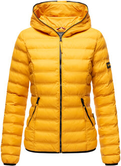 Dames Gewatteerde Jas Neevia – Modern, Licht & Comfortabel met Capuchon Geel