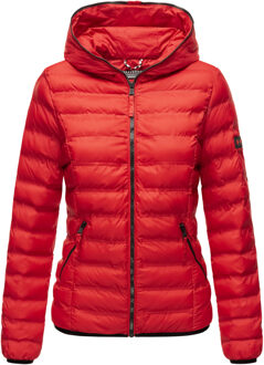 Dames Gewatteerde Jas Neevia – Modern, Licht & Comfortabel met Capuchon - maat Rood