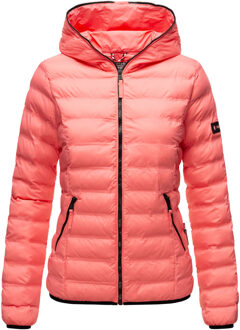 Dames Gewatteerde Jas Neevia – Modern, Licht & Comfortabel met Capuchon Rood