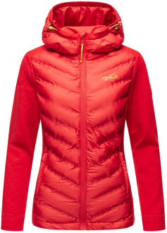Dames Gewatteerde Jas Nimm mich mit – Getailleerd, Stijlvol & Comfortabel met Capuchon Rood - XL