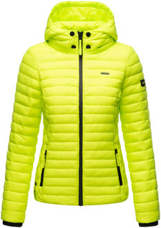 dames gewatteerde jas Samtpfote met afneembare capuchon & ribboorden Groen - XS