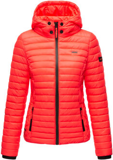 dames gewatteerde jas Samtpfote met afneembare capuchon & ribboorden Roze