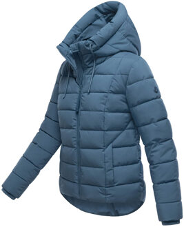 dames gewatteerde jas Tayenaa met capuchon & fleecezakken - maat Blauw