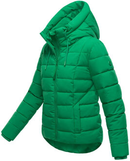 dames gewatteerde jas Tayenaa met capuchon & fleecezakken - maat XS Groen