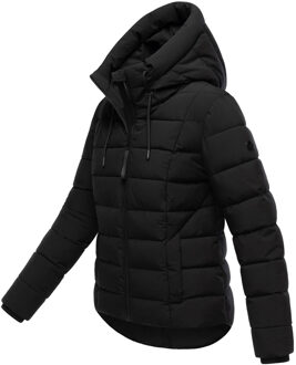 dames gewatteerde jas Tayenaa met capuchon & fleecezakken Zwart - XL