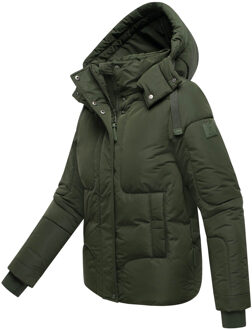 dames gewatteerde jas Zauberlicht met fleecevoering & capuchon Groen