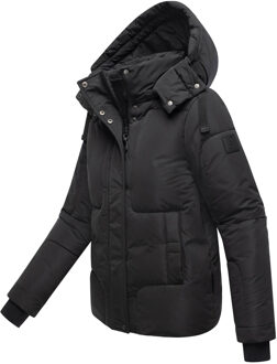 dames gewatteerde jas Zauberlicht met fleecevoering & capuchon Zwart - L