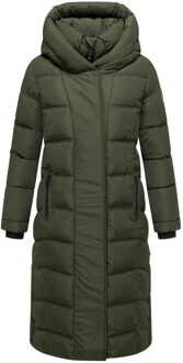 dames gewatteerde mantel Engelsfeder XIV – warm, stijlvol & praktisch Groen - 2XL