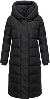 dames gewatteerde mantel Engelsfeder XIV – warm, stijlvol & praktisch Zwart - 2XL