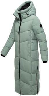 dames gewatteerde mantel Firella met capuchon & tweewegrits Groen - XL