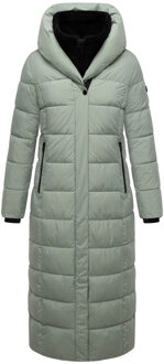 dames gewatteerde mantel Pakoraa met afneembare teddy kraag Groen - XL