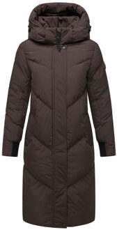 dames gewatteerde mantel Teonaa met capuchon & sportief-elegant design Bruin