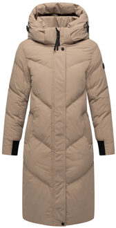 dames gewatteerde mantel Teonaa met capuchon & sportief-elegant design Grijs - 3XL