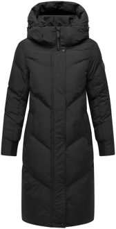 dames gewatteerde mantel Teonaa met capuchon & sportief-elegant design Zwart - L