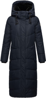 dames gewatteerde winterjas Hingucker – Extra Lang & Warm Blauw - XS