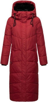 dames gewatteerde winterjas Hingucker – Extra Lang & Warm Rood