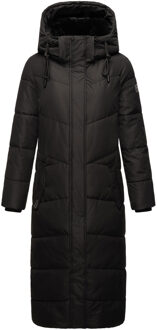 dames gewatteerde winterjas Hingucker – Extra Lang & Warm Zwart - S