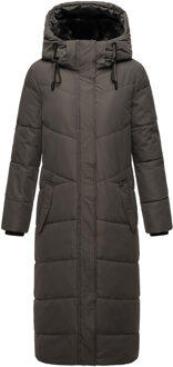dames gewatteerde winterjas Hingucker – Extra Lang & Warm Zwart - XL