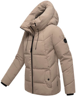 dames gewatteerde winterjas Kuscheltatze XVI met capuchon - maat Beige