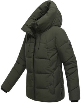 dames gewatteerde winterjas Kuscheltatze XVI met capuchon - maat Groen