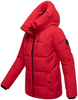 dames gewatteerde winterjas Kuscheltatze XVI met capuchon - maat Rood