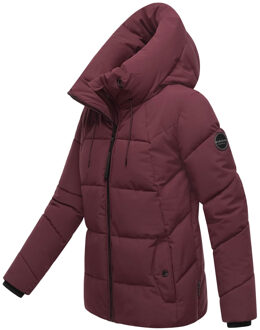 dames gewatteerde winterjas Kuscheltatze XVI met capuchon Rood - XS