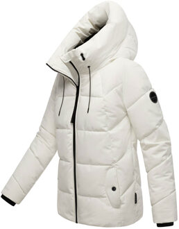 dames gewatteerde winterjas Kuscheltatze XVI met capuchon Wit