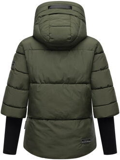 dames gewatteerde winterjas Lotusherz XIV – warm, functioneel & urban Groen